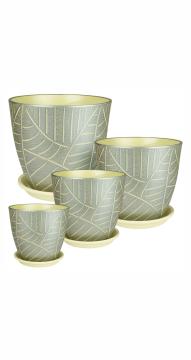 Бутон Листья сер d 12 см