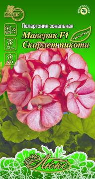 ЦВ Комн Пеларгония зональная Маверик Скарлет Пикоти  Инвент-ПлюсТұқымдар Маверик F1 Скарлет пикоти