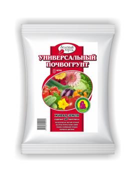 Почвогрунт на основе биогумуса "Универсальный" 8л (в уп-5шт) (Зеленый город)