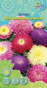 Астра Помпонная смесь Инвент-Плюс Тұқымдар Помпонная Қашқаргүлі Қоспа