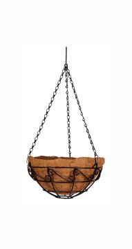 Кашпо коковита подвесное с орнаментом  (диаметр 25см) 69003