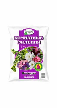 Почвогрунт на основе биогумуса "Комнатные растения" 4л (в уп-10шт) (Зеленый город)